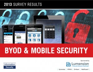The BYOD and Mobile Security Report 2013 was written by Holger Schulze, owner of the 160,000 member Information Security Community group on LinkedIn. The report was sponsored by Lumension Security, Inc., Symantec, KPMG, MailGuard, and Zimbani.